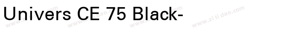 Univers CE 75 Black字体转换